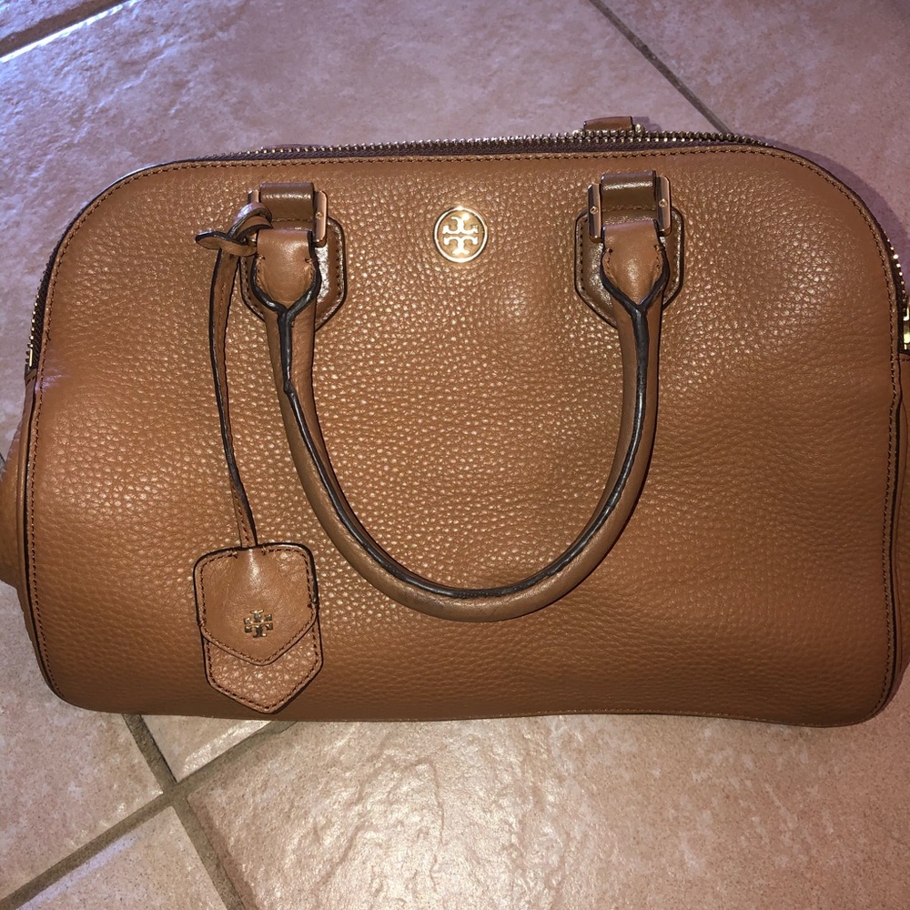 Tory Burch. Light brown/beige leather bag